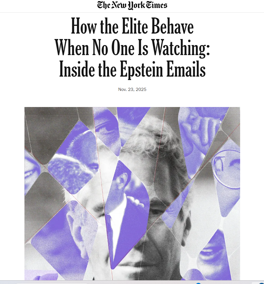 沒人看見時 上流社會在幹什麼?透視愛潑斯坦郵件